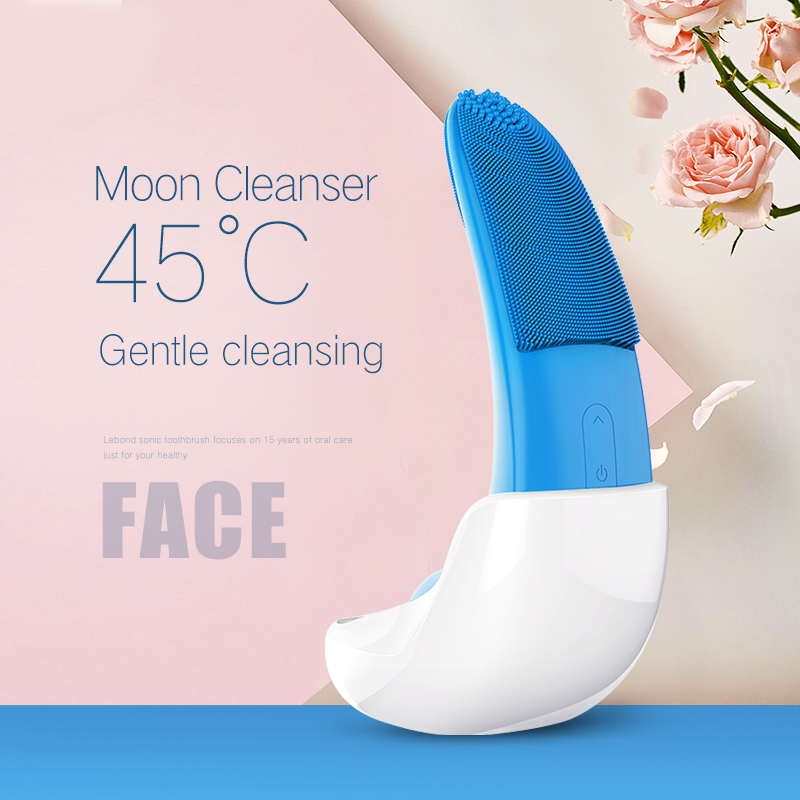 Beauty Sonic Faccia elettrica Pennello per la pulizia Ultrasuoni Vial Skin Scrubber